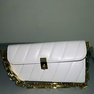 White Cuban chain purse